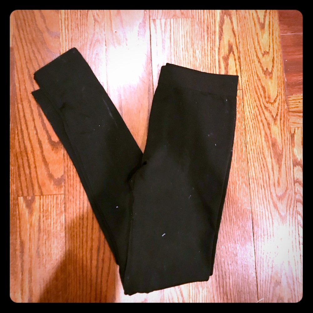 FLEECE LINED BLACK LEGGINGS SIZE LARGE